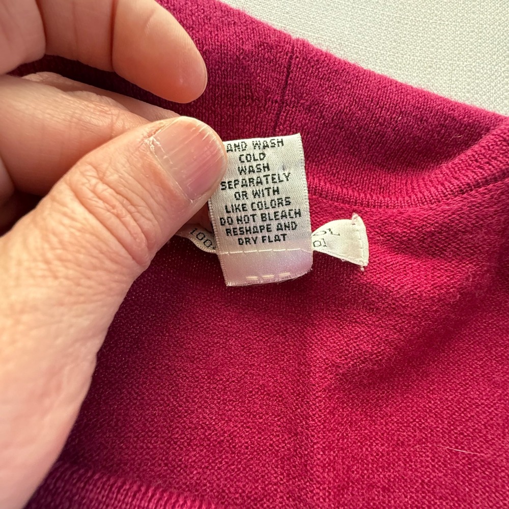 Susan Bristol 100 Percent Merino Wool‎ Sweater Pink Cowl Neck Womens Small - Picture 3 of 7